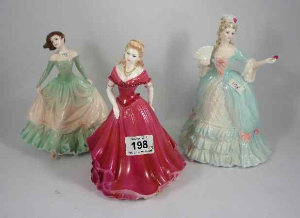 Appraisal: Coalport Figures Belinda and Two other Unnamed Figures all seconds