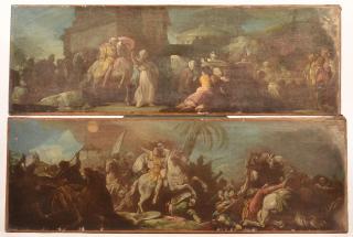 Appraisal: Two Genoese School Oil on Canvas Paintings Two th th