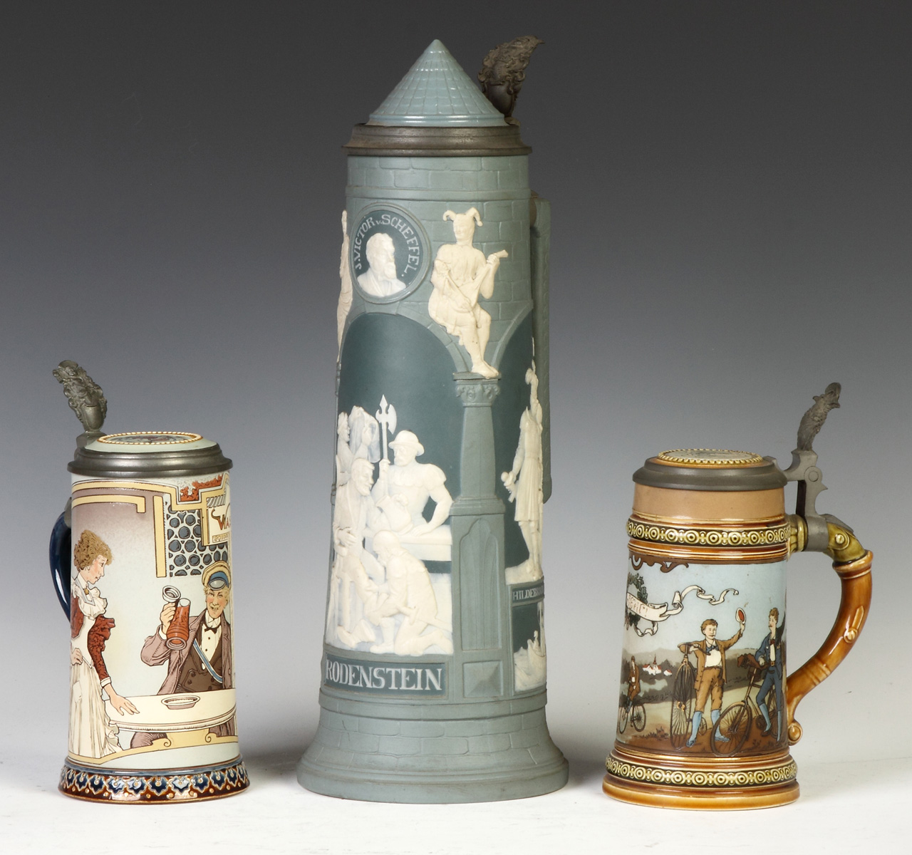 Appraisal: Metlach Stein Artist initialed HS