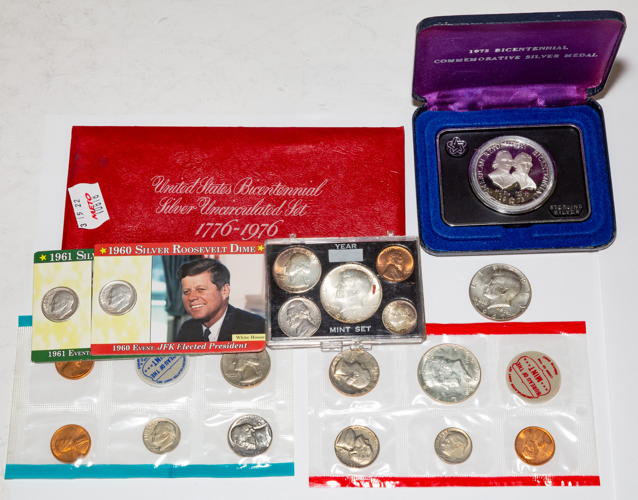 Appraisal: VARIOUS US SILVER COINS INC BICENTENNIAL Bicentennial Sterling Silver Medal