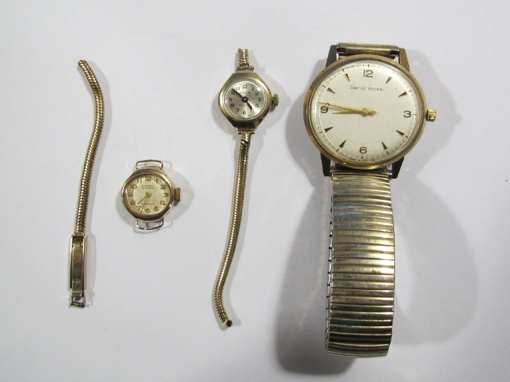 Appraisal: Lot comprising a gents Smiths Astral wrist watch and two