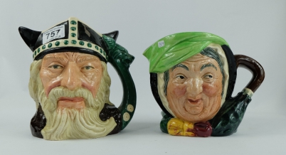 Appraisal: Royal Doulton Large Character Jugs Viking D and Sairey Gamp