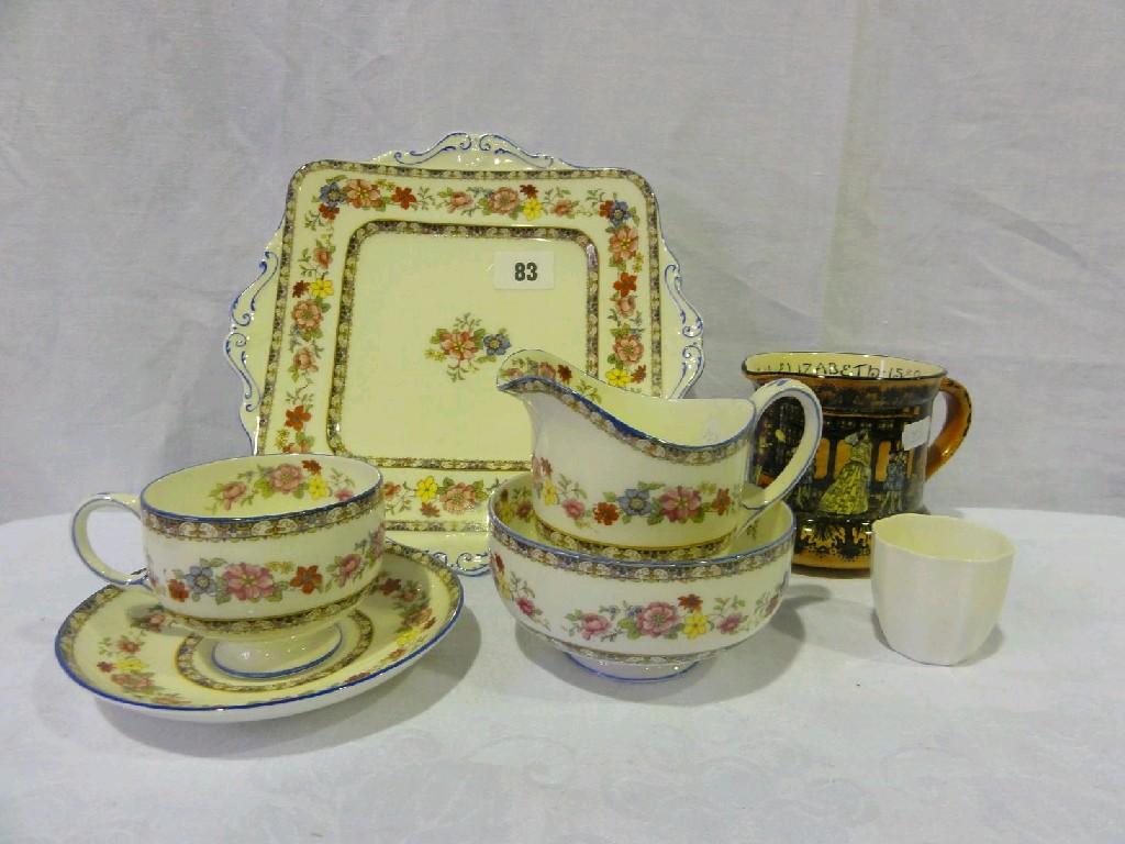 Appraisal: A collection of Paragon China teawares with printed floral border