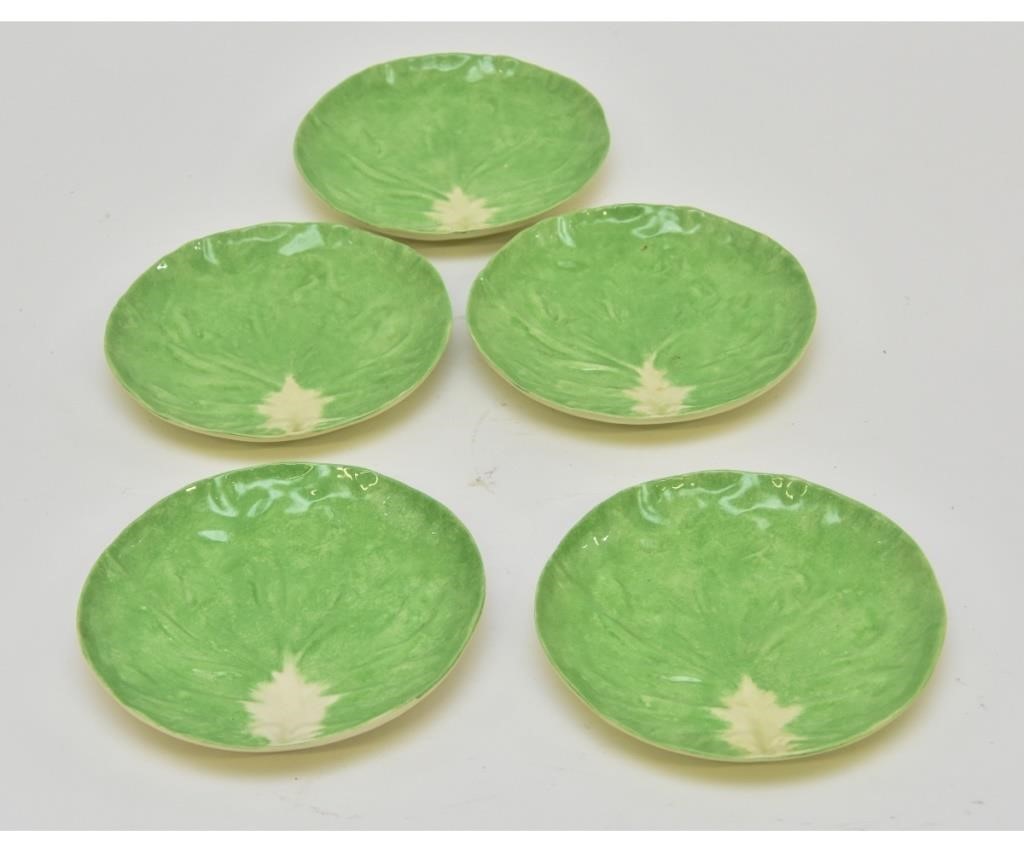 Appraisal: Set of five Dodie Thayer Lettuce Ware side plates dia