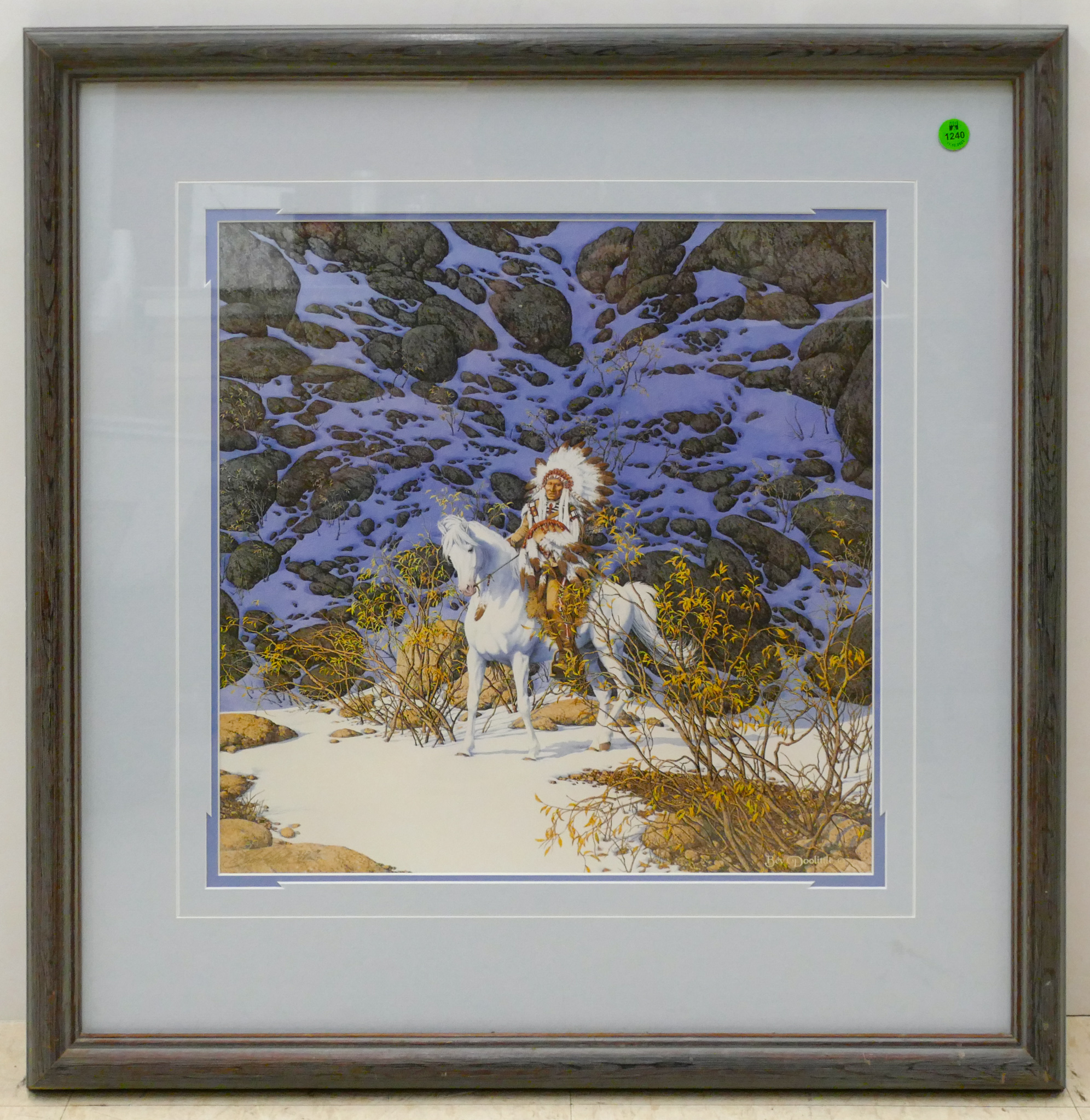 Appraisal: Bev Doolittle ''Eagle Heart'' Signed Lithograph Framed ''x '' -