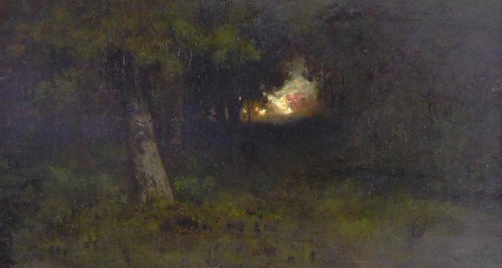 Appraisal: William Keith American - Man in the Woods at Sunrise