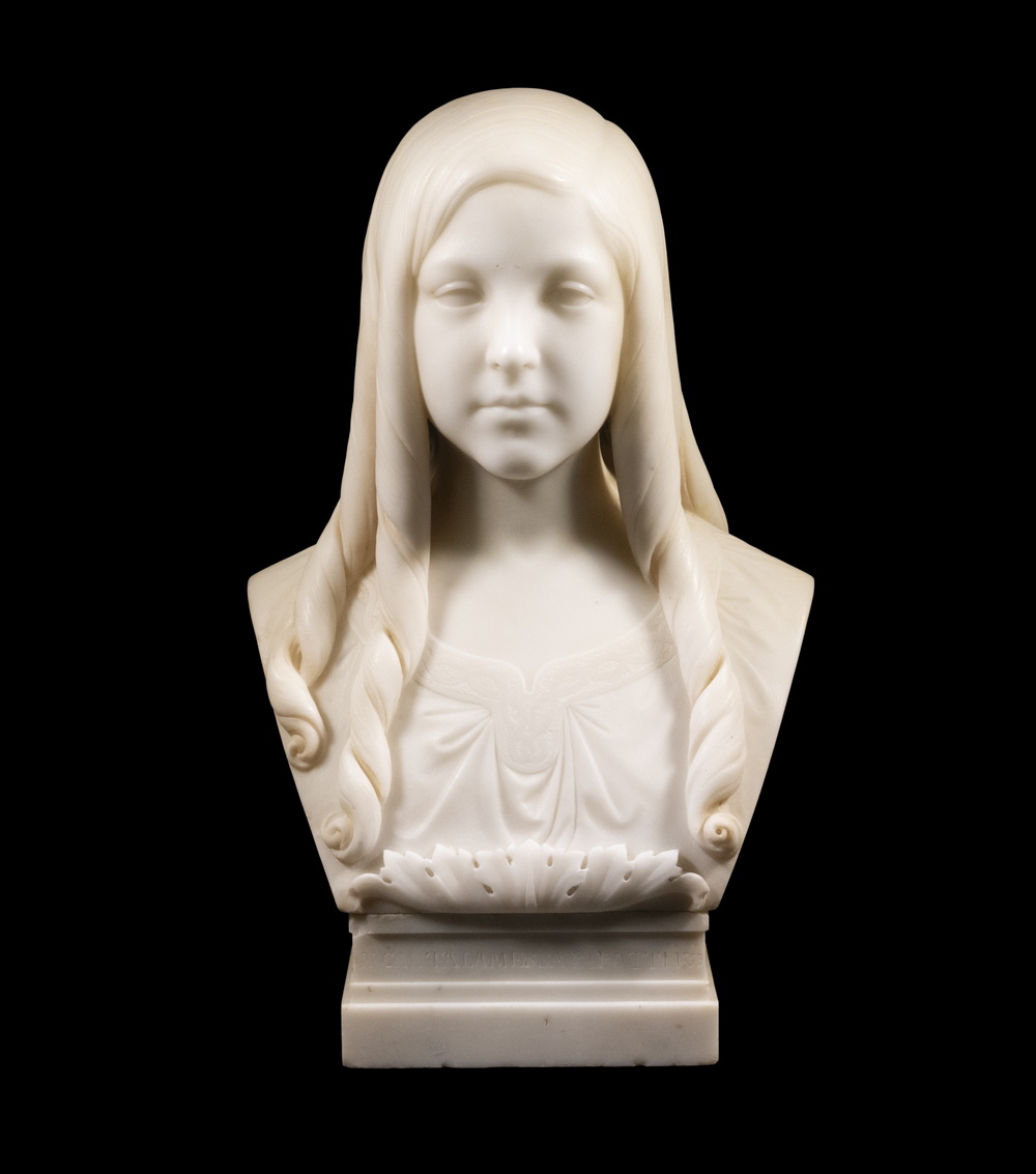 Appraisal: NICOLA CANTALAMESSA-PAPOTTI ITALY - Bust Portrait of a Young Woman