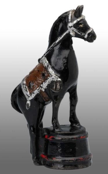 Appraisal: Cast Iron Horse on Tub Still Bank Description Manufactured by