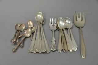 Appraisal: Sterling silver flatware group to include a set of six