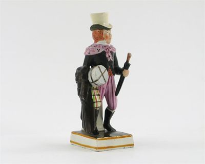 Appraisal: A Staffordshire pearlware figure of the actor John Liston in