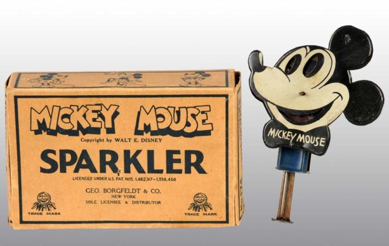 Appraisal: Chein Disney Mickey Mouse Sparkler in Orig Box Description Tin