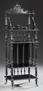 Appraisal: English Ebonized Music Shelf late th c the ar English