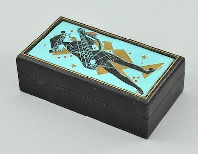 Appraisal: Hand Enameled Humidor by Thelma Frazer American Cleveland - A