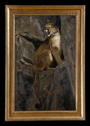 Appraisal: LUKE FRAZIER TH C MOUNTAIN LION THE BAYING OF HOUNDS