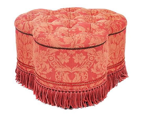 Appraisal: A Victorian Style Upholstered Ottoman Height inches A Victorian Style