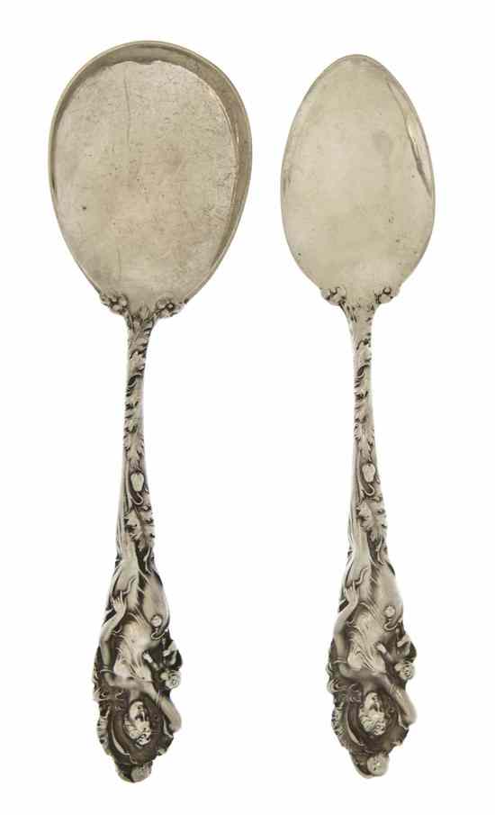 Appraisal: Two American Sterling Silver Spoons Reed Barton in the Loved