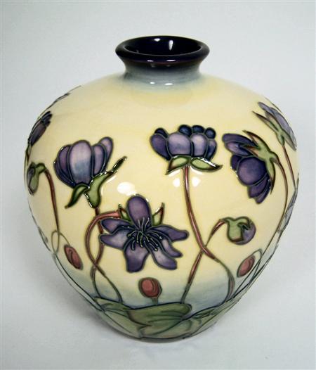 Appraisal: SALLY TUFFIN FOR MOORCROFT GINGER JAR AND COVER DATED glazed