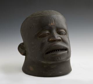 Appraisal: African Carved Wooden Death Mask th c of a ma