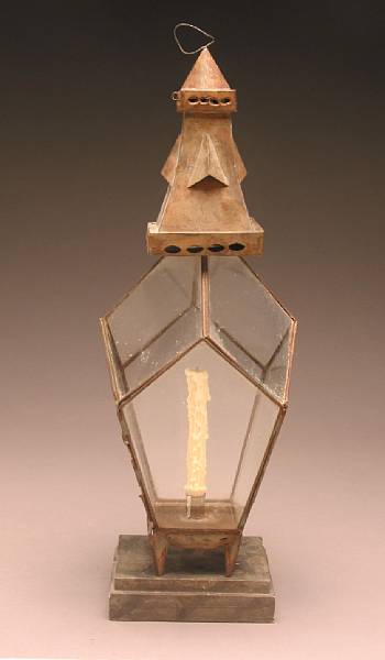 Appraisal: A group of three candle lanterns th early th century