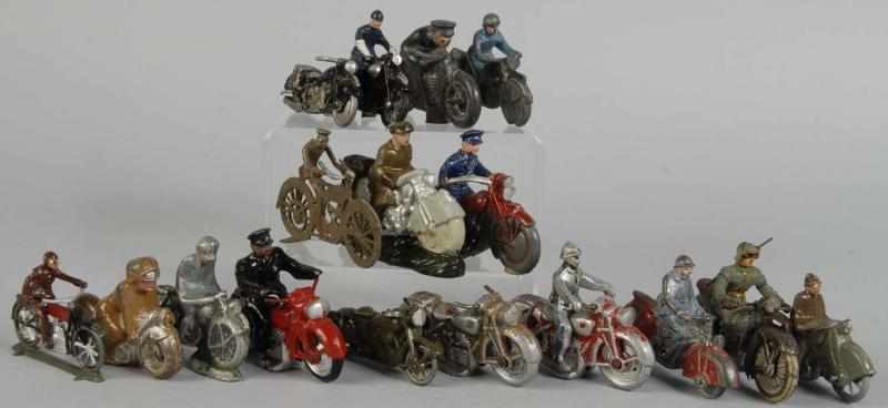 Appraisal: Lot of Assorted Motorcycle Toys Description American and European Lead