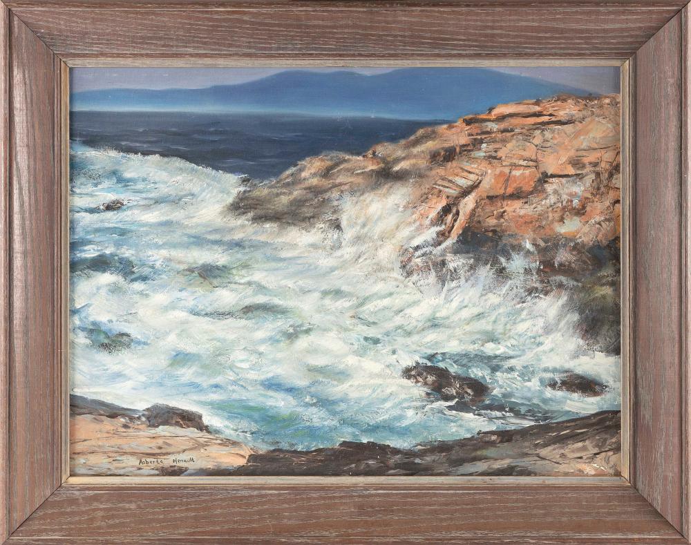 Appraisal: ROBERTA HENAULT AMERICA MID- TH CENTURY MAINE COASTAL SCENE OIL