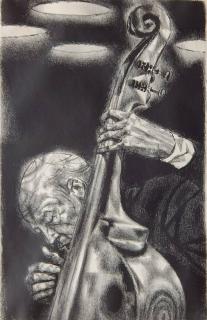 Appraisal: Joseph Hirsch lithograph Joseph Hirsch American - - ''Bass Viol''