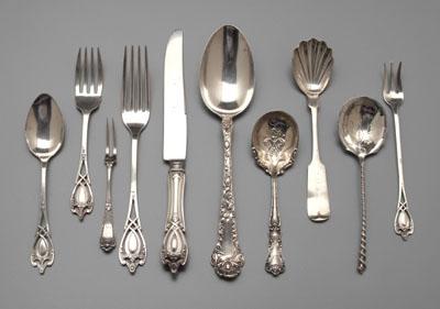 Appraisal: Lunt Monticello sterling flatware pieces no monogram with seven pieces