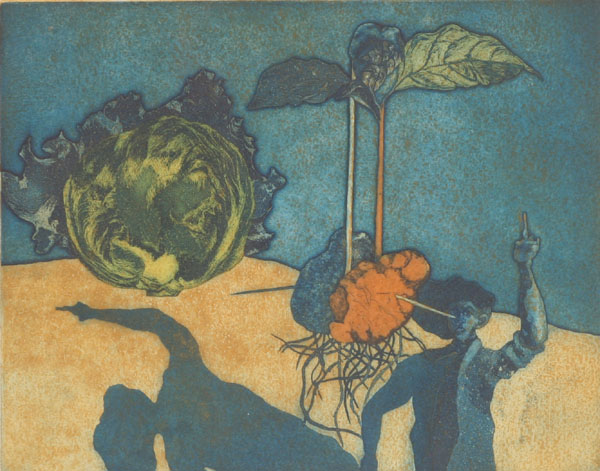 Appraisal: Jan Tenenbaum Head Lettuce Revolution artist proof aquatint etching x