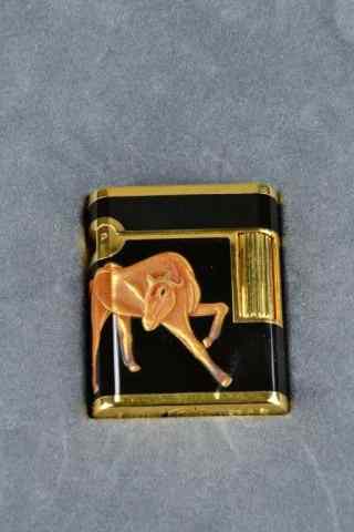 Appraisal: S T DUPONT LIGHTER - ENAMELLED HORSEMade in Paris this