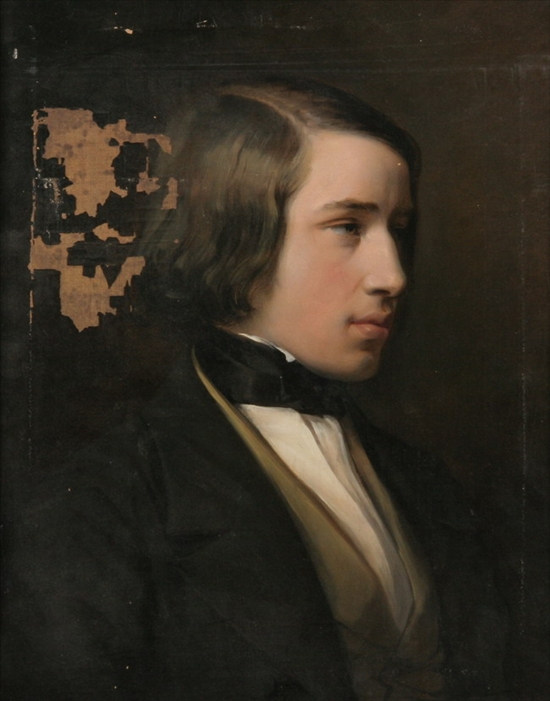 Appraisal: ATTRIBUTED TO JOSEF DANHAUSER Austrian - PORTRAIT OF A YOUNG