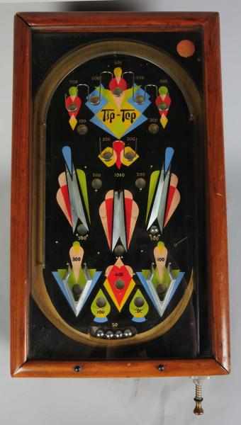 Appraisal: Wooden Tip-Top Tabletop Pinball Game Original condition with nice playing