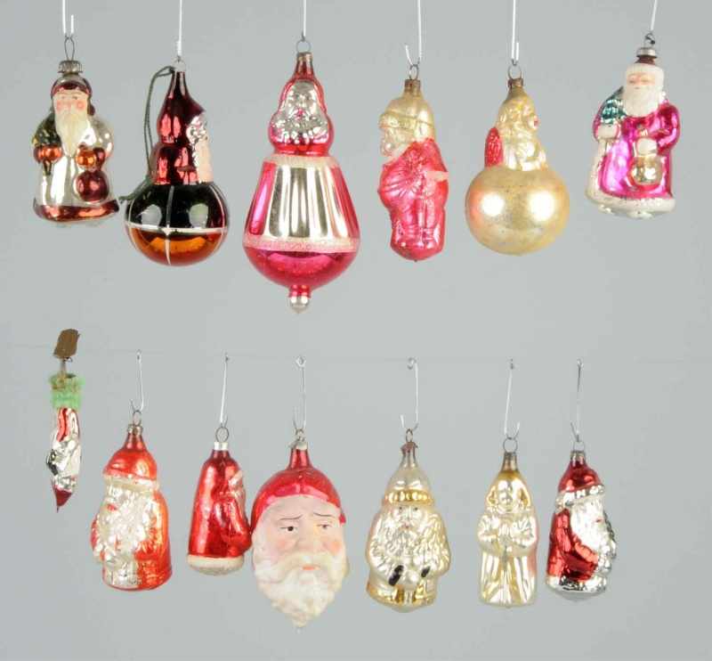 Appraisal: Lot of Blown Glass Christmas Ornaments Description Includes nine full