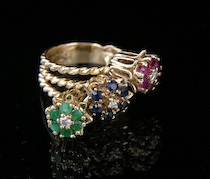 Appraisal: A Custom K Gold Ring K unmarked gold custom made