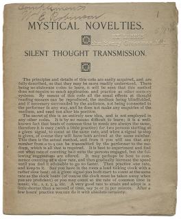 Appraisal: Chung Ling Soo William Ellsworth Robsinson Extraordinary Mystical Novelties Signed