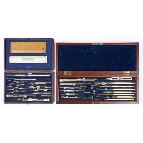 Appraisal: A set of Victorian draughtsman's instruments with boxwood and ivory