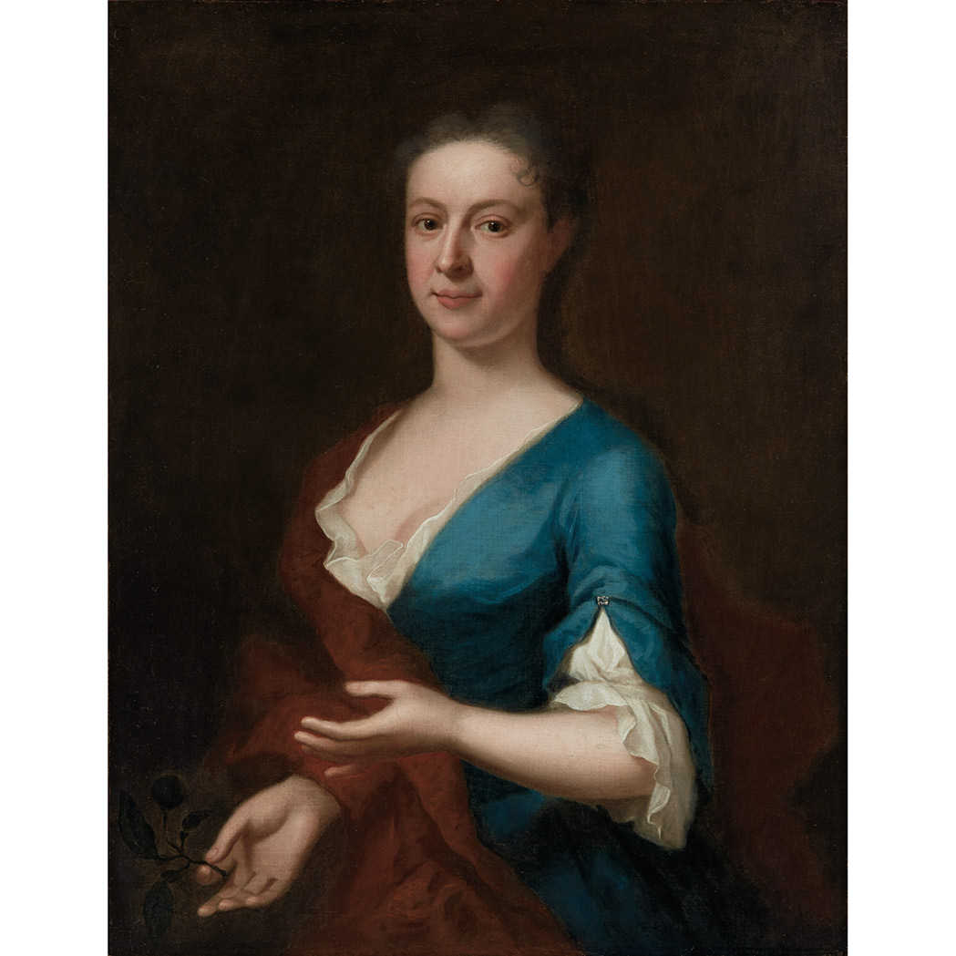 Appraisal: English School th Century Portrait of a Lady in Blue