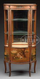 Appraisal: VERNIS MARTIN DECORATED CURIO CABINET Late th- early th century