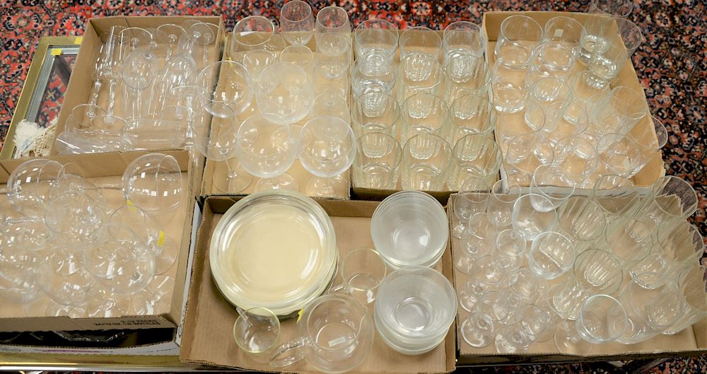 Appraisal: Eight tray lots of glass to include Schott Verran glasses