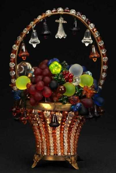 Appraisal: Art Glass Fruit Lamp Description Checkoslovakian glass Lights up Condition