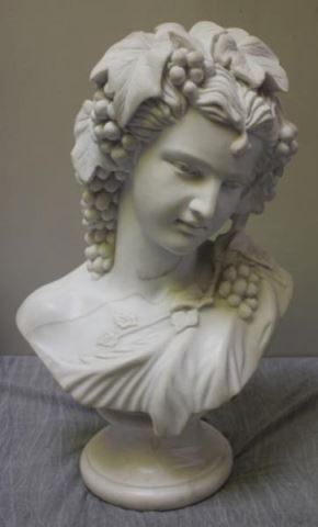 Appraisal: Marble Bust of a Beauty on Pedestal BaseFrom a Stamford