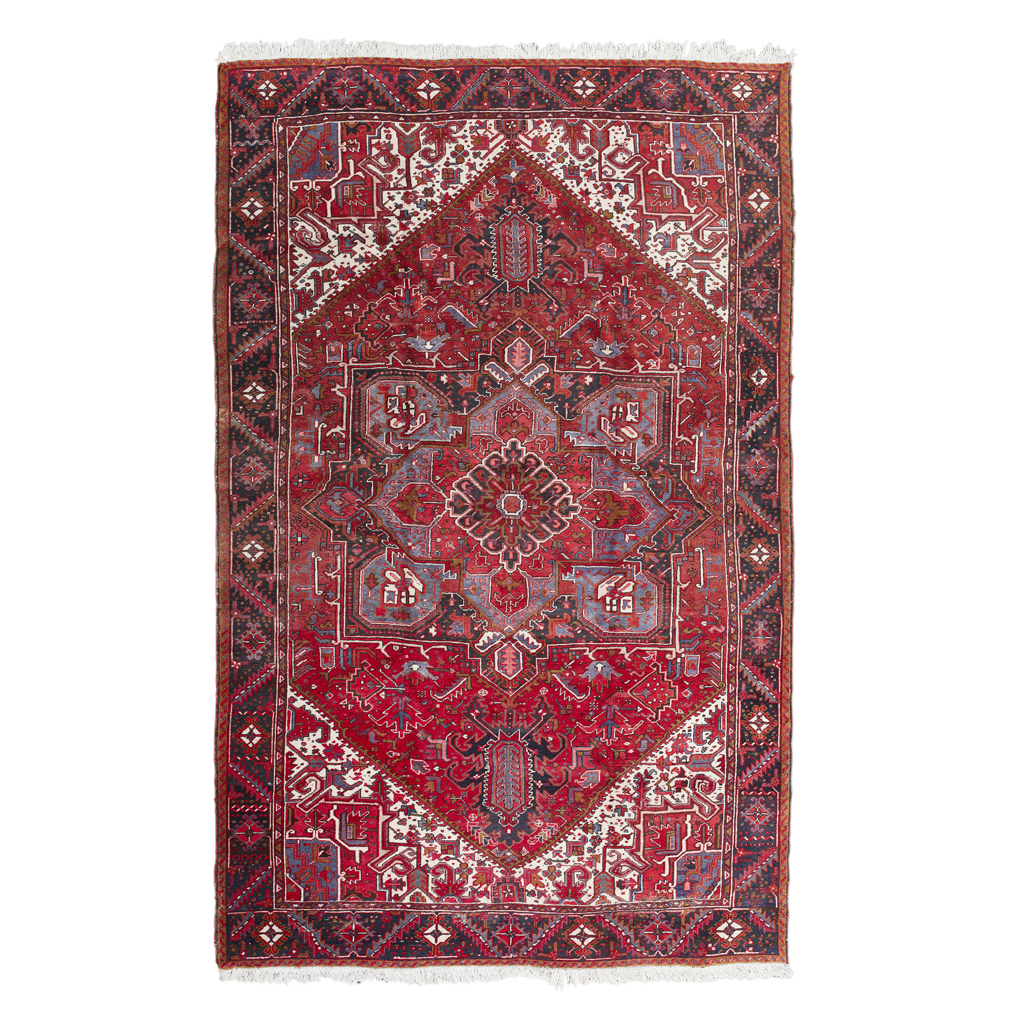 Appraisal: HERIZ CARPET NORTHWEST PERSIA TH CENTURY the red field with