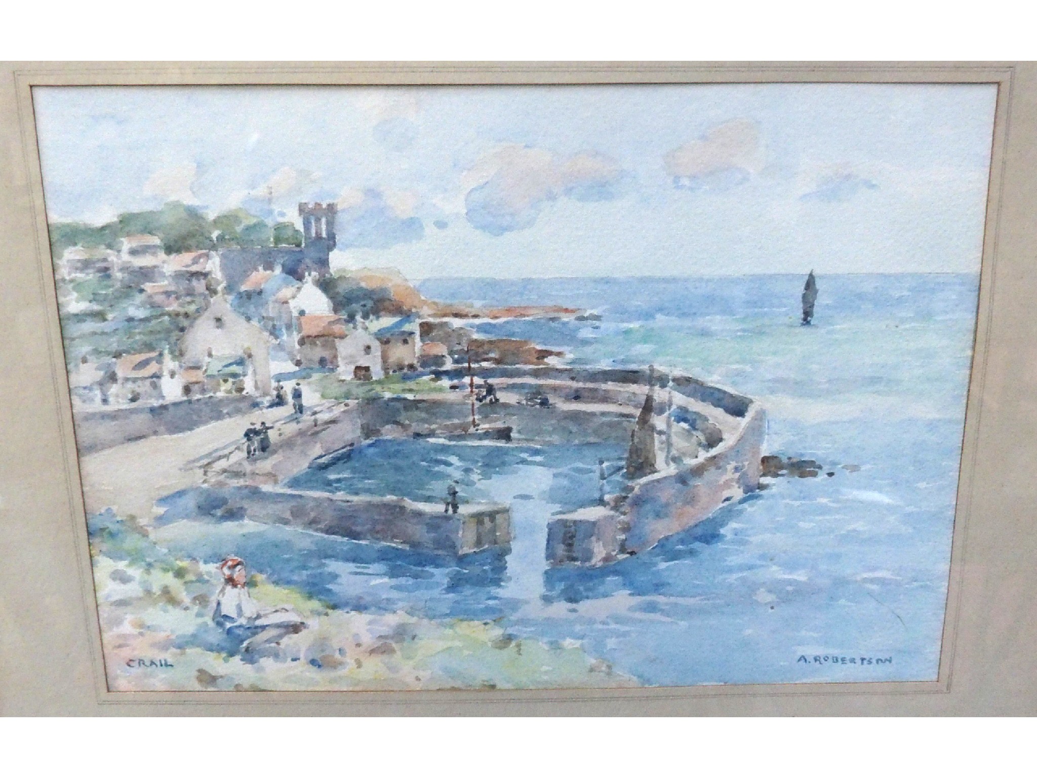 Appraisal: A ROBERTSON CRAIL Signed and inscribed watercolour Gilliam Crampton Continental