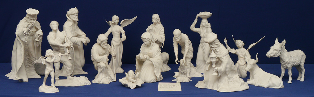 Appraisal: BOEHM PORCELAIN NATIVITY SET piece set to include Mary Baby