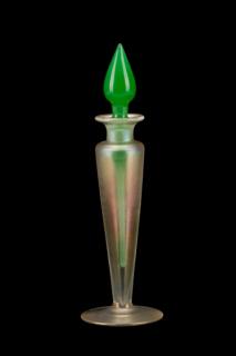 Appraisal: Steuben Verre de Soie Jade Cologne Bottle Steuben American founded