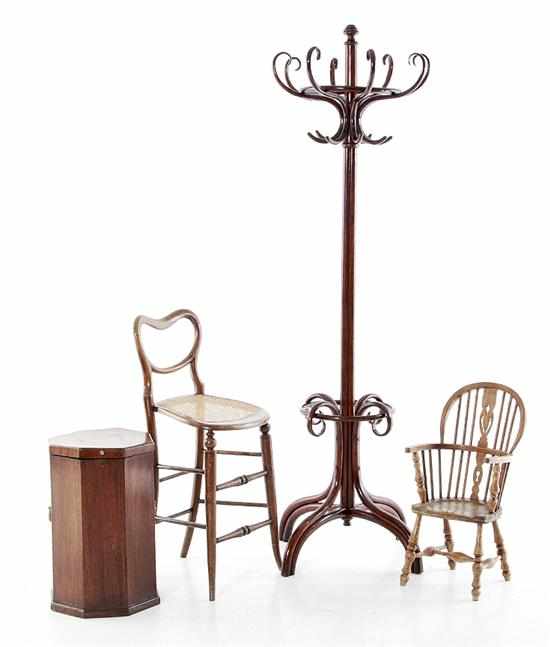 Appraisal: Collection of English furniture th early th century consisting of