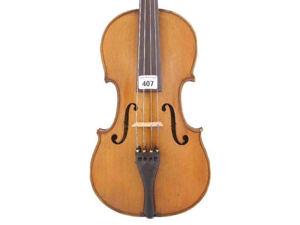 Appraisal: Early th century French Stradivari copy violin cm