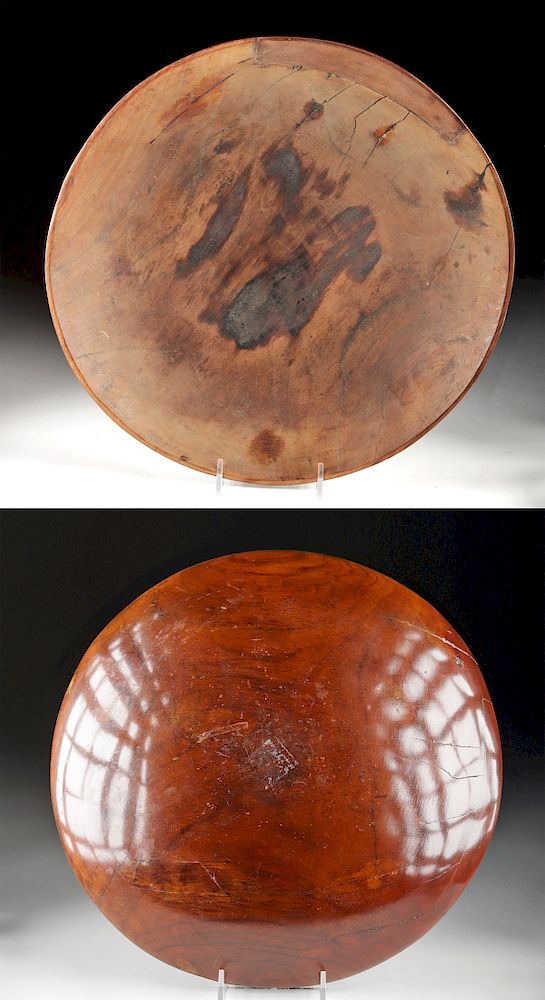 Appraisal: Mid- th C Hawaiian Kou Wood Platter New World Hawaiian