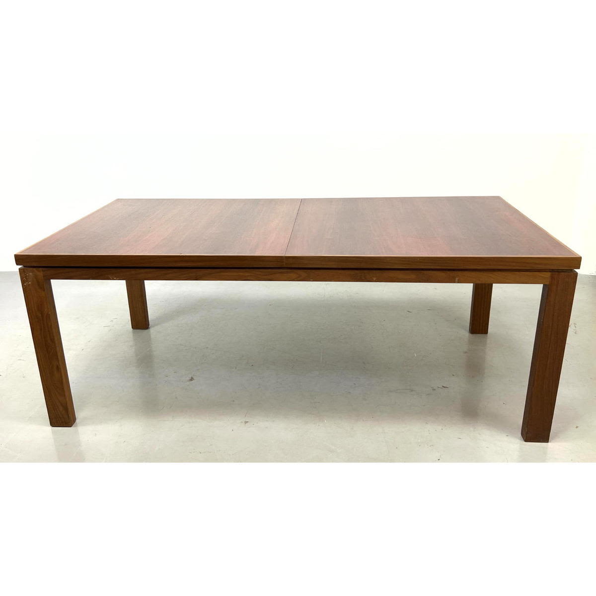 Appraisal: Mid Century Modern Walnut Dining Table Butterfly leaves built in