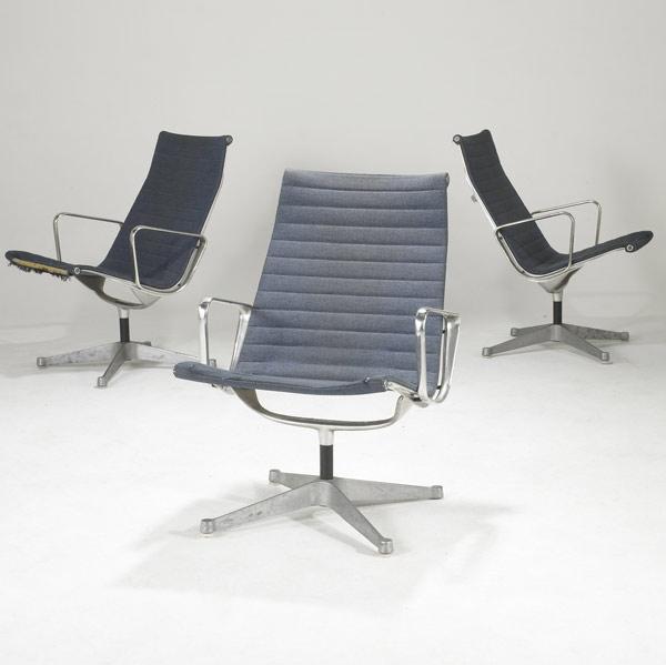 Appraisal: CHARLES AND RAY EAMES HERMAN MILLER Three Aluminum Group lounge