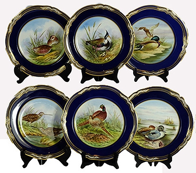 Appraisal: Spode set of Gamebirds plates handpainted by C Booth comprising